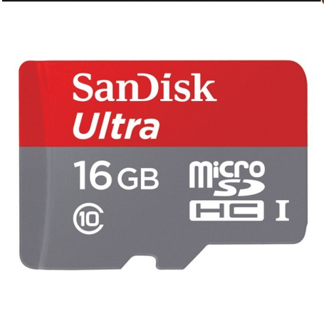  کارت حافظه microSDHC سن ديسک مدل Ultra کلاس 10 استاندارد UHS-I U1 سرعت 80MBps 533X همراه با آداپتور SD ظرفيت 16 گيگابايت 