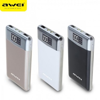 پاور بانک اوی مدل پی 30 کا 10000 میلی آمپر POWER BANK AWEI 10000 MAh پاور بانک اوی مدل پی 30 کا 10000 میلی آمپر POWER BANK AWEI 10000 MAh