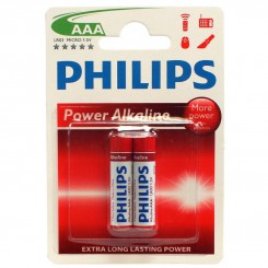 باتری نیم قلم دوتایی فیلیپس پاور آلکالینPower Alkaline PHILIPS 