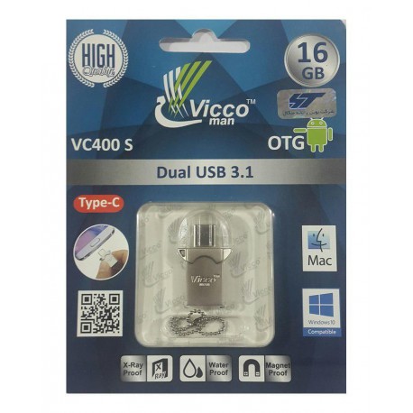 فلش 16 گیگ تایپ سی وایکومن Vicco man VC400 