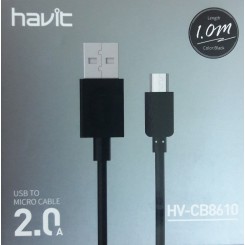 کابل شارژ میکرو USB هویت (1متری ) havit HV-CB8610