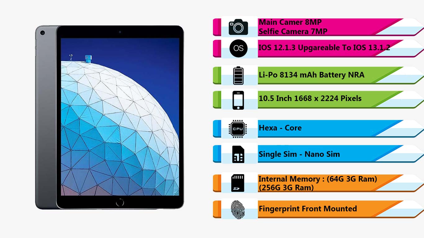 تبلت اپل Ipad Air 2019 (64GB- 3GB Ram) | فروشگاه اینترنتی Digi2030