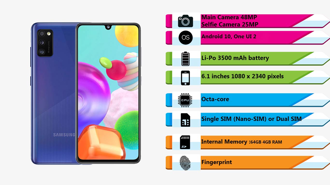 گوشی سامسونگ Galaxy A41 (64GB - 4GB Ram)|فروشگاه اینترنتی Digi2030