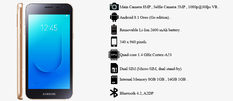 گوشی موبایل سامسونگ Galaxy J2 core (J260)|فروشگاه اینترنتی Digi2030