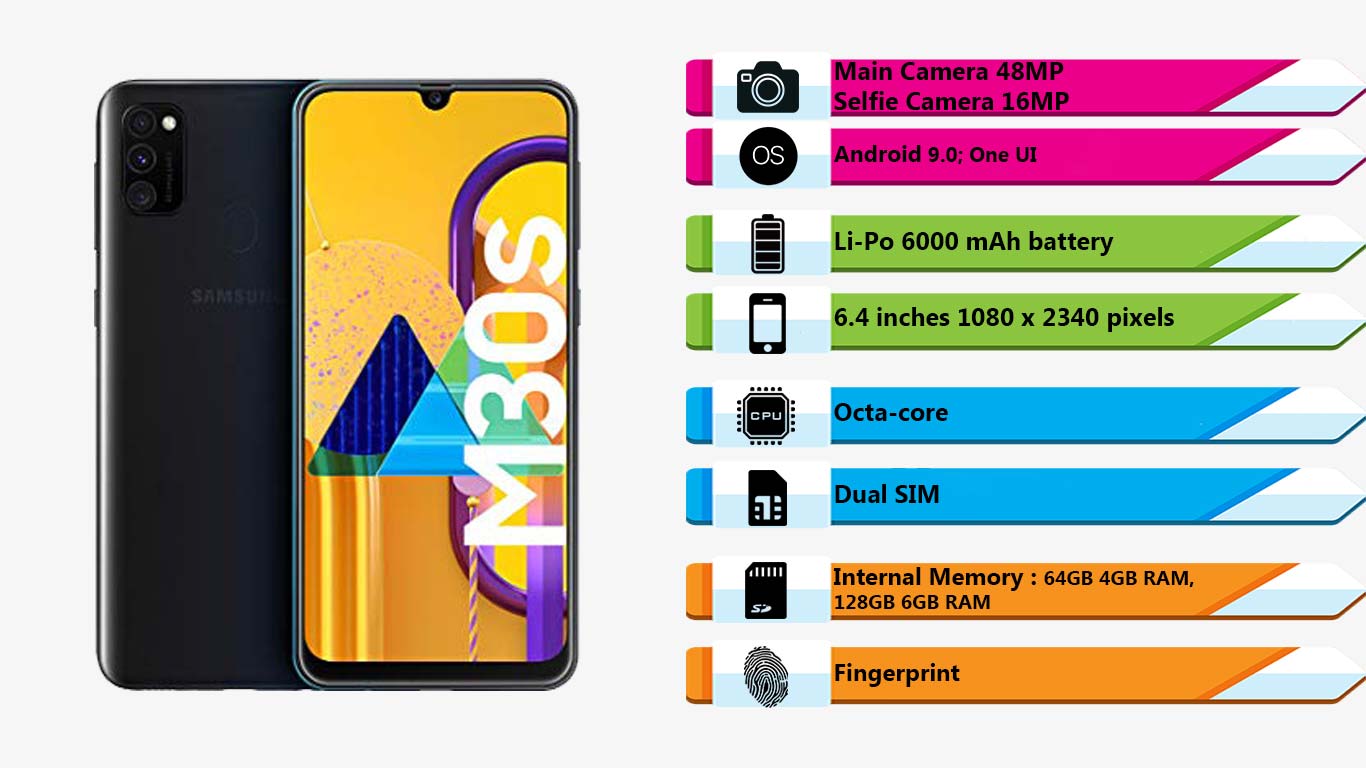 گوشی موبایل سامسونگ Galaxy M30s 64GB|فروشگاه اینترنتی Digi2030