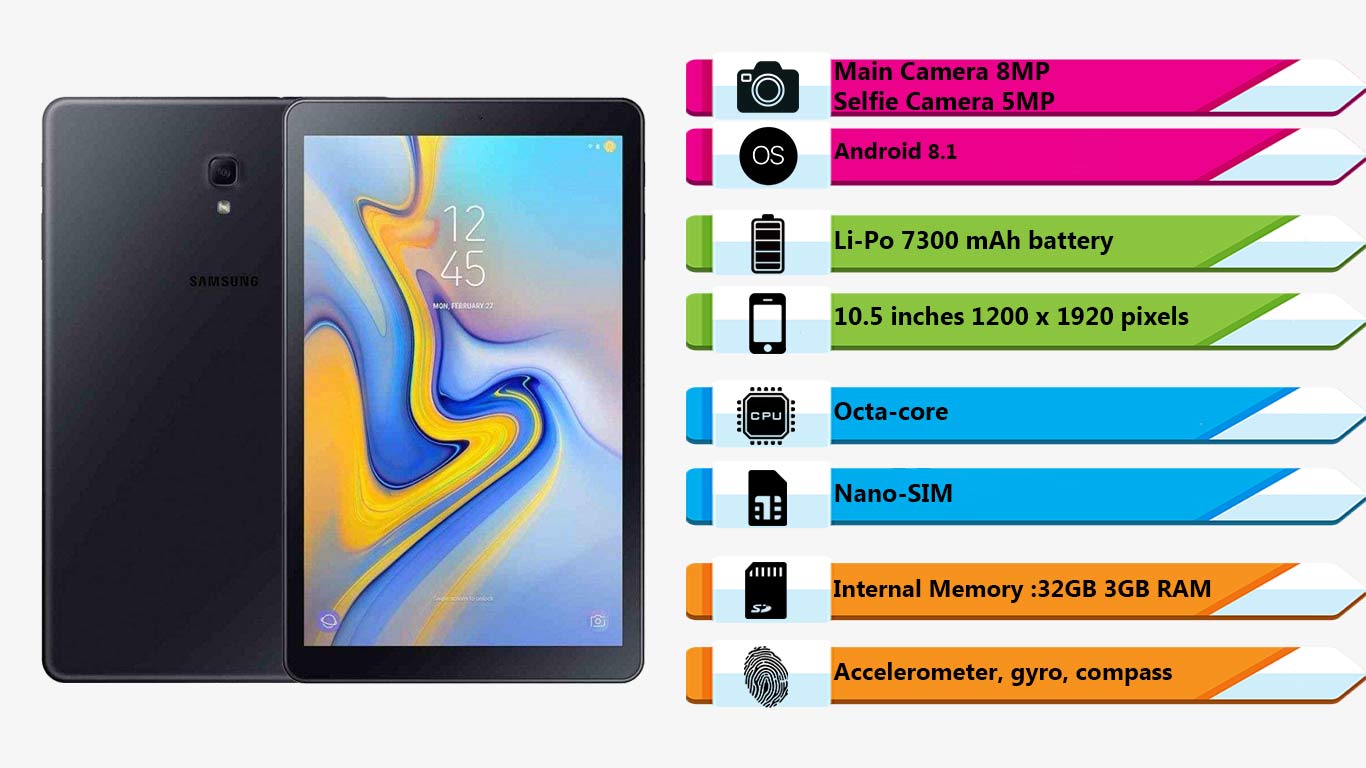 تبلت سامسونگ Galaxy Tab A T595|فروشگاه اینترنتی Digi2030