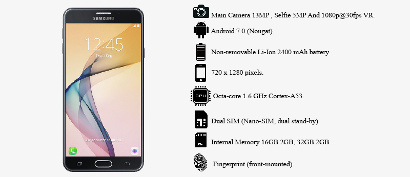 گوشي موبايل سامسونگ (32G) Galaxy J5 Prime SM-G570FD|فروشگاه اینترنتی Digi2030