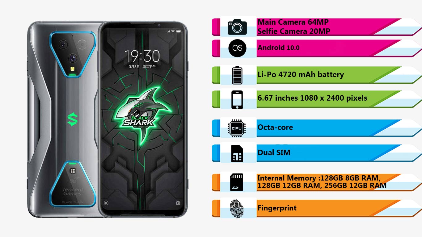 گوشی شیائومی Black Shark 3 (128GB- 12GB Ram)|فروشگاه اینترنتی Digi2030