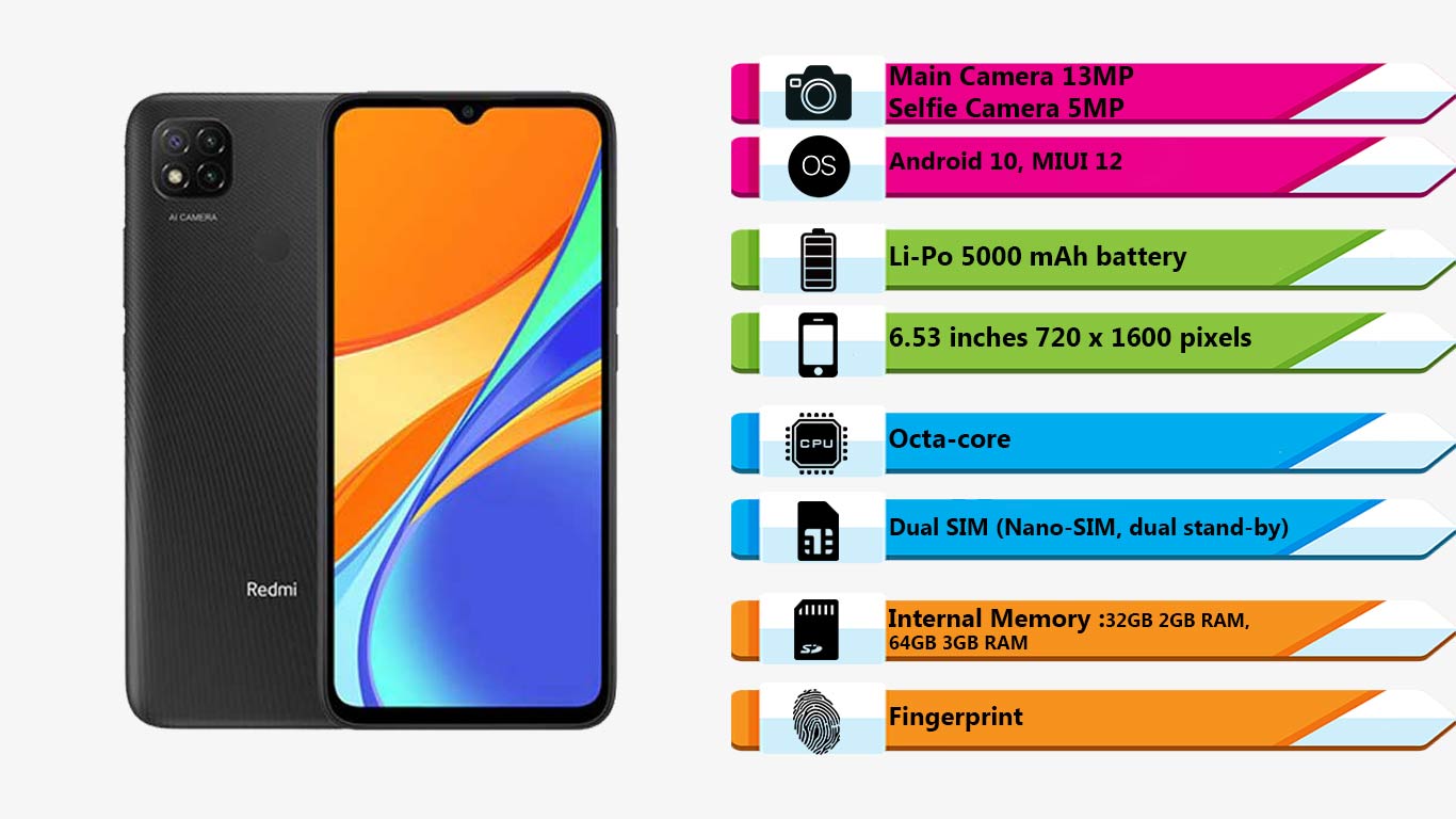 گوشی شیائومی Redmi 9C(32GB - 2GB Ram)|فروشگاه اینترنتی Digi2030